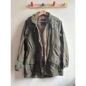Abercrombie Water/ Wind Resistant Green Safari Jacket Small